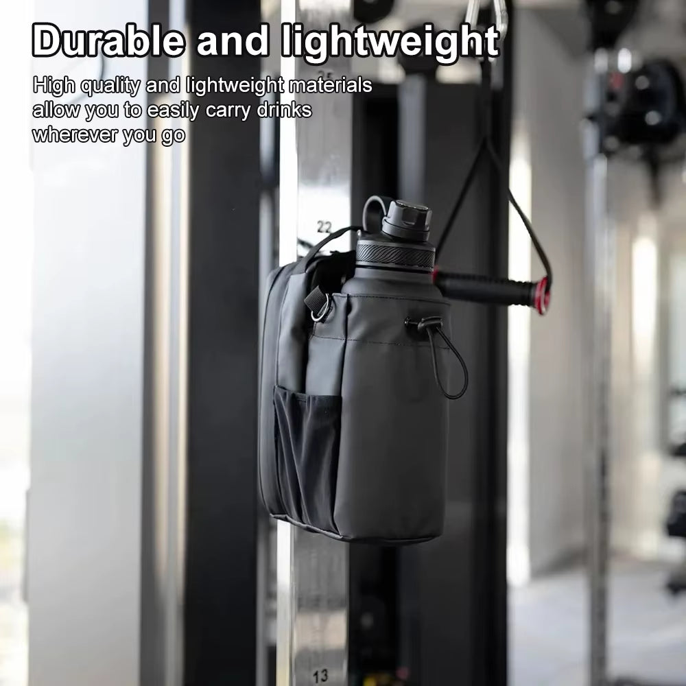 Magnetic Gym Bag with Phone Pocket, Portable Gym Water Bottle Pouch and Gym Accessories